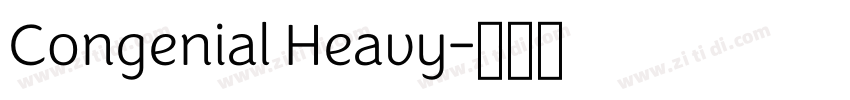 Congenial Heavy字体转换